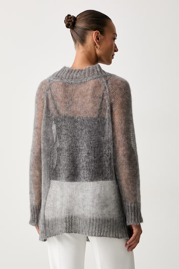 Odzież Ermanno Scervino LIFE kardigan damski z wełną D494N500VYN szary