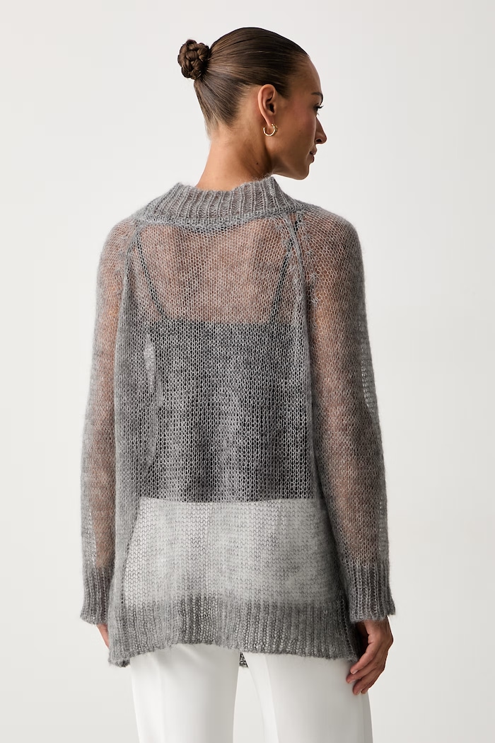 Odzież Ermanno Scervino LIFE kardigan damski z wełną D494N500VYN szary