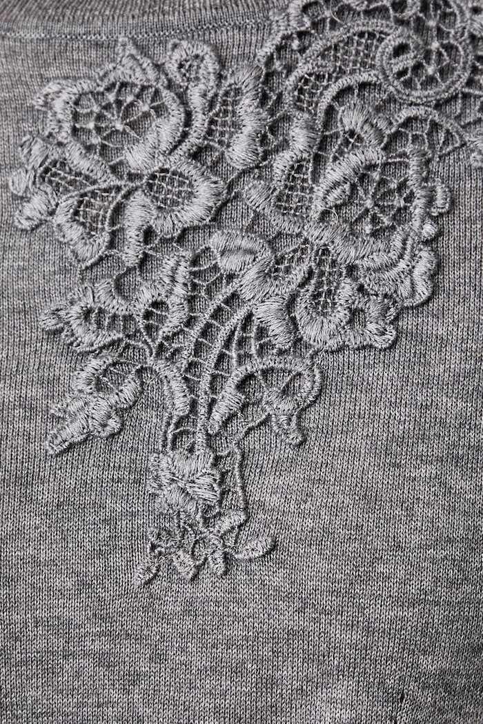 Sweter z krótkim rękawem damski z lyocellem Ermanno Scervino LIFE szary D494L503APLYY