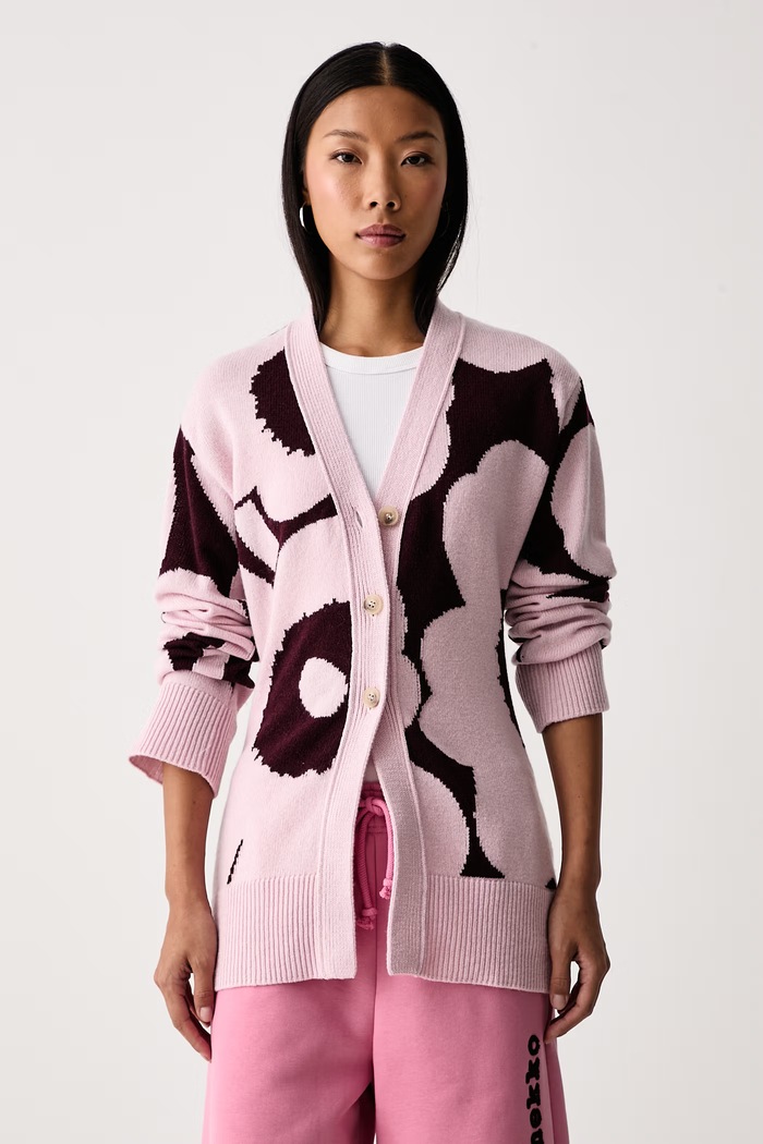 Marimekko Kardigan za žene od vune roza 095728