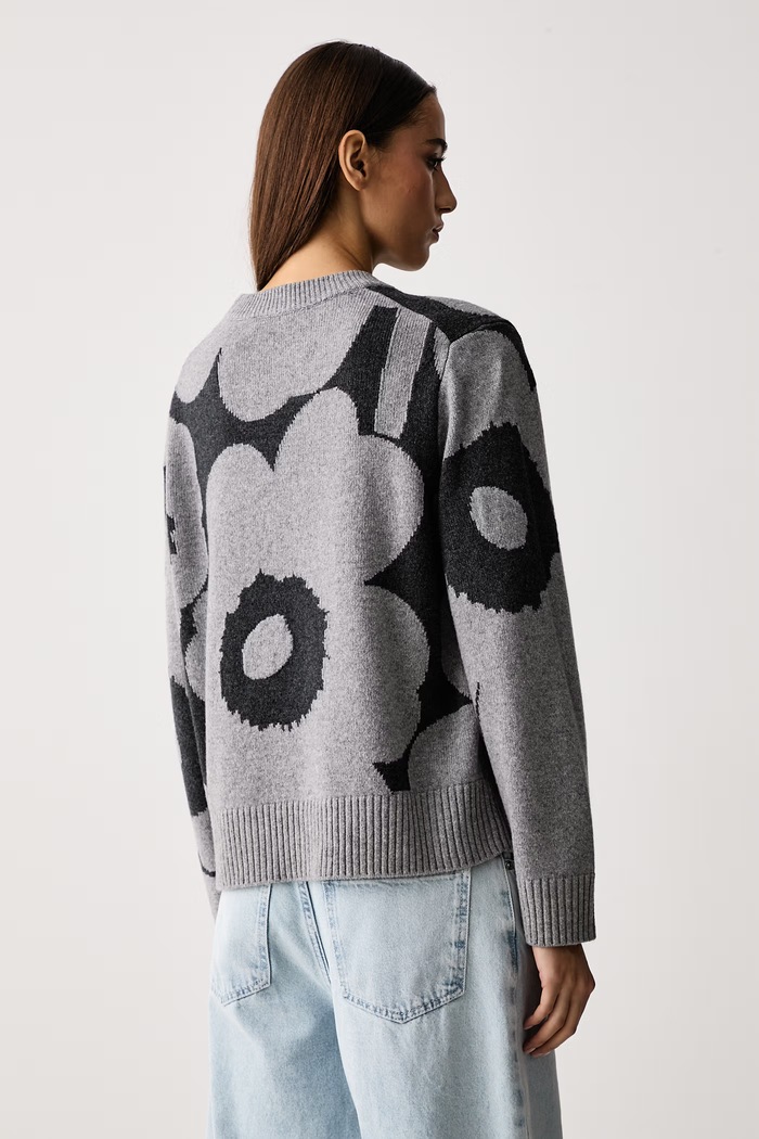 Odzież Marimekko Sweter damski wełniany 095727 szary