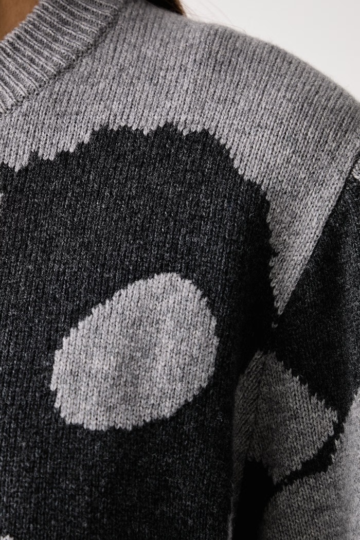 Sweter damski wełniany Marimekko szary 095727