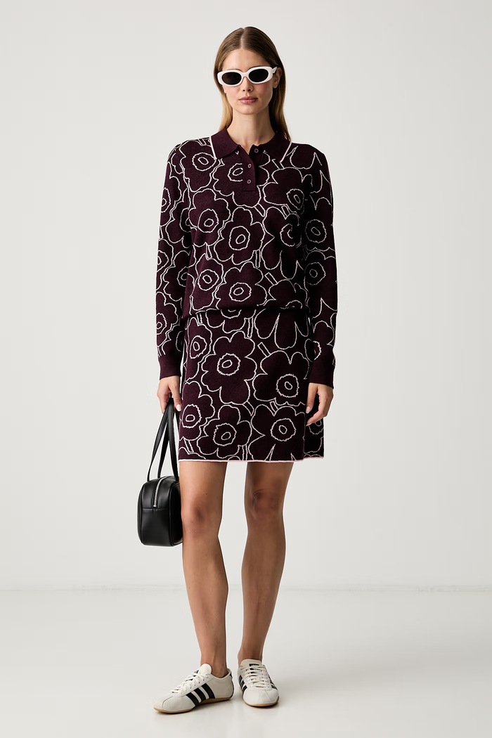 Marimekko pulover za žene s vunom 095715 ljubičasta AW26