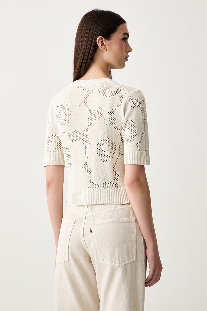 Odjeća Marimekko kardigan za žene od lana 095709 bež