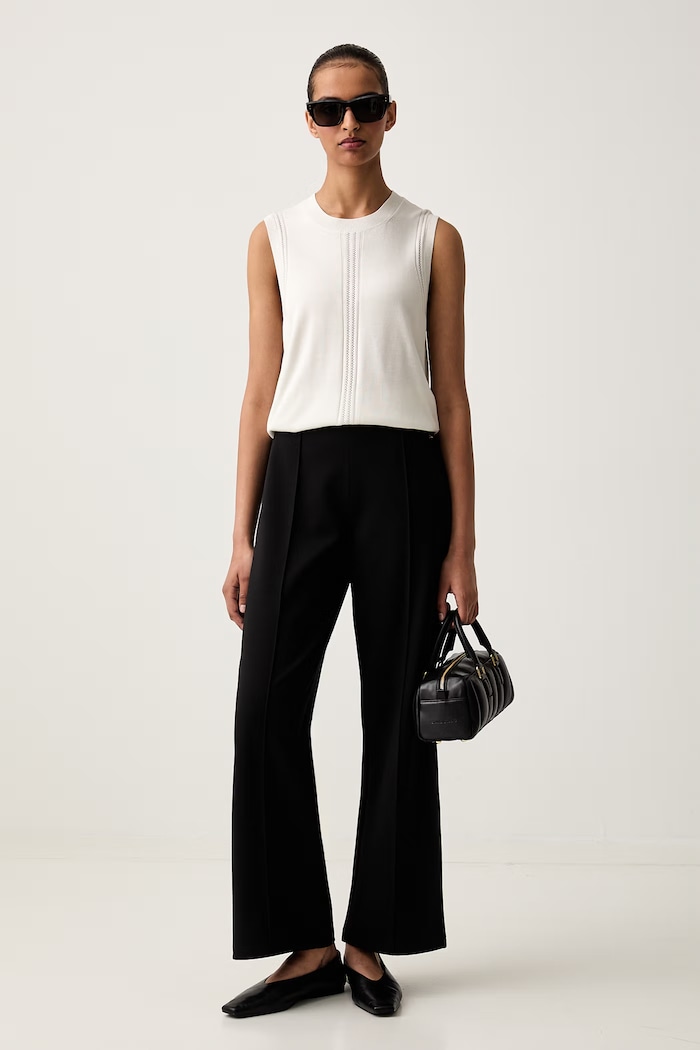 Calvin Klein úpletový top dámsky s viskózou LV044G310G béžová AW26