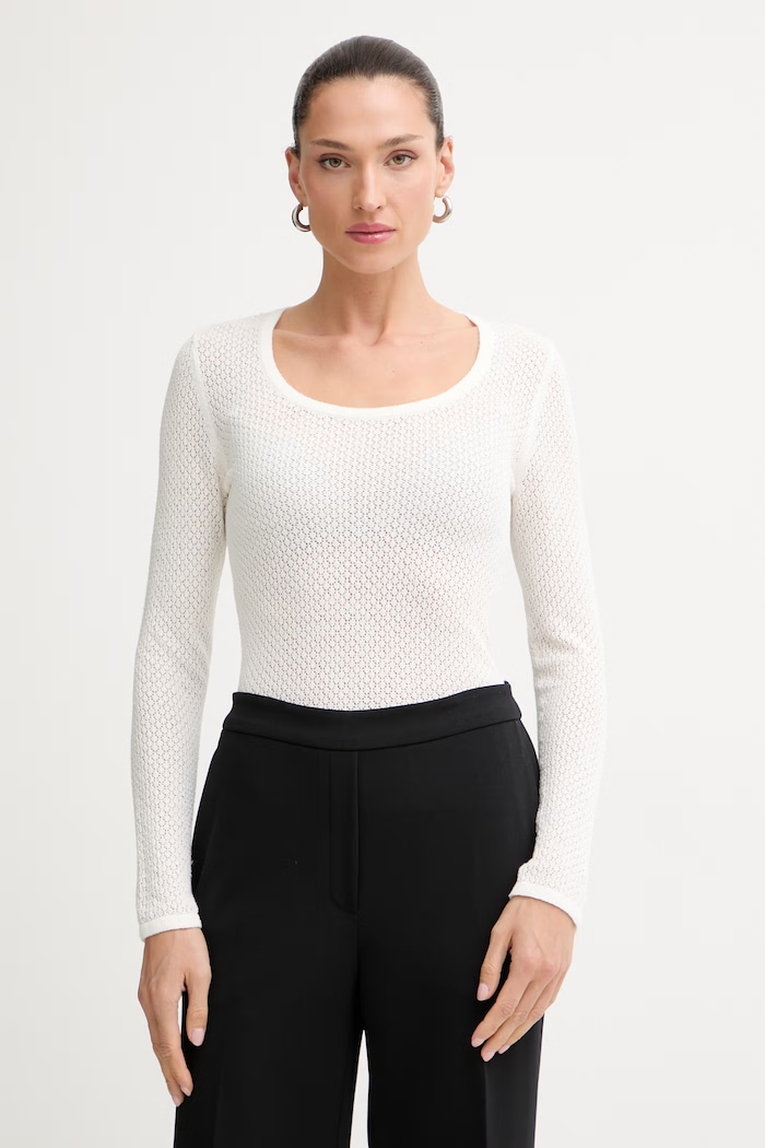 Calvin Klein sweter damski z bawełną beżowy LV044G304G