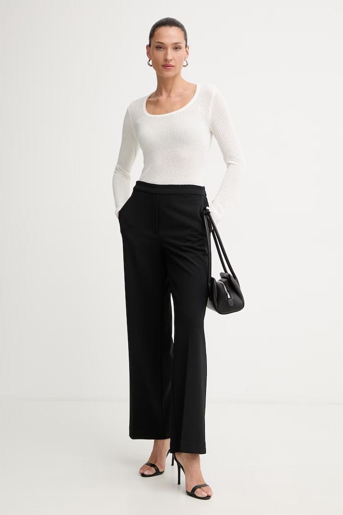 Calvin Klein sweter damski z bawełną LV044G304G beżowy AW26