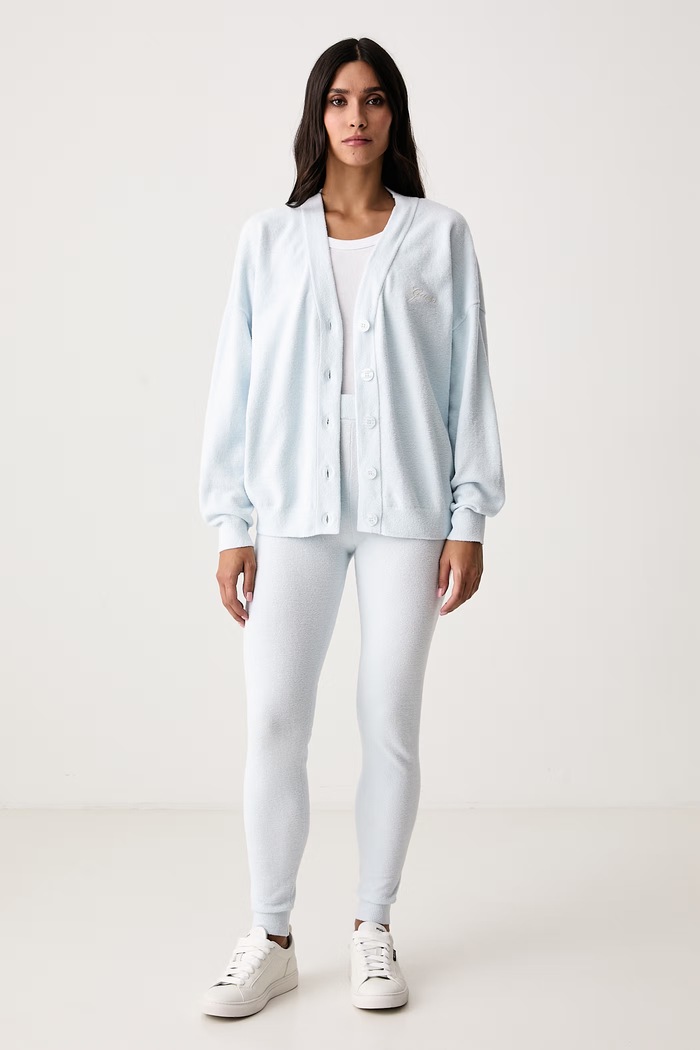 Guess Kardigan lounge damski ARIA O6BR01.Z1143 niebieski AW26