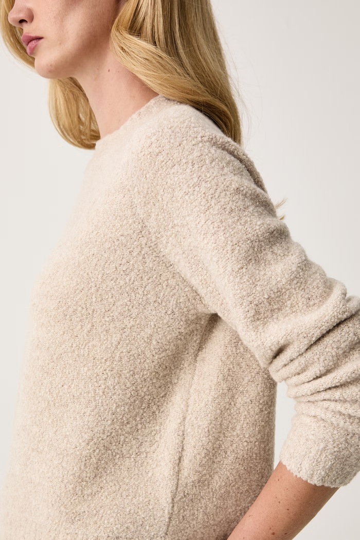 Sweter damski z wełną Febisana BOSS 50567052 beżowy