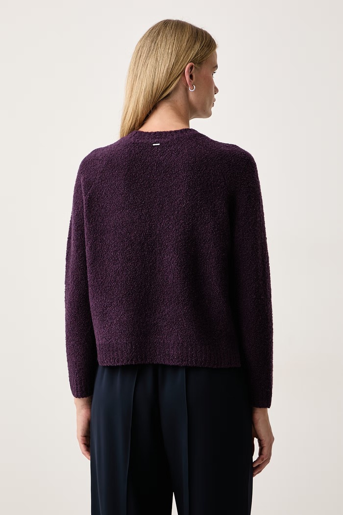 Odzież BOSS Sweter damski z wełną Febisana 50567052 fioletowy