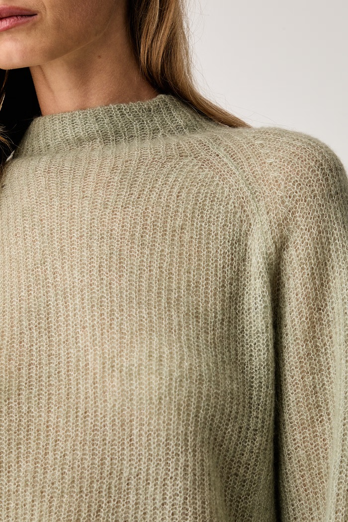 BOSS sweter damski z wełną Fewena 50564438 zielony