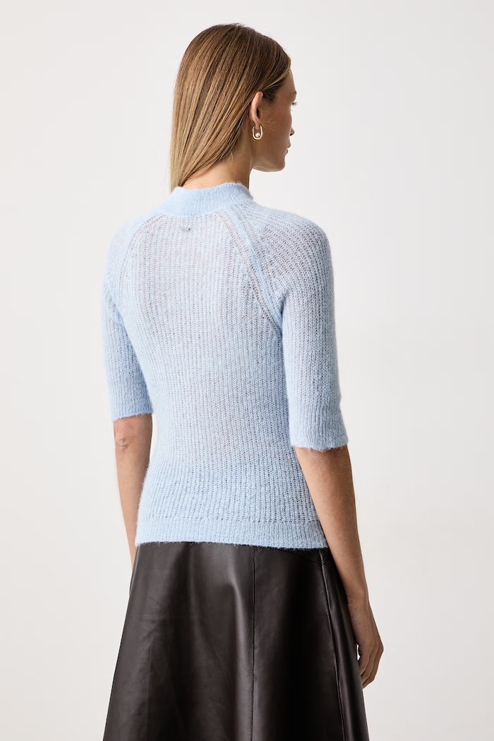 Odzież BOSS Sweter damski z wełną Fewe 50564437 niebieski