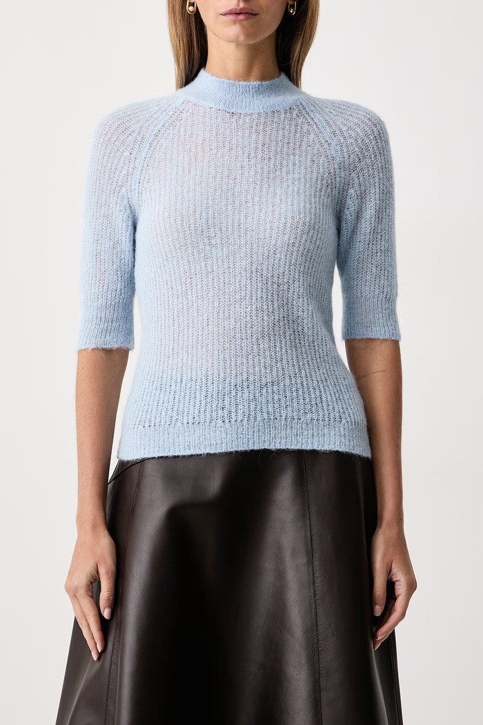 Sweter damski z wełną Fewe BOSS 50564437 niebieski