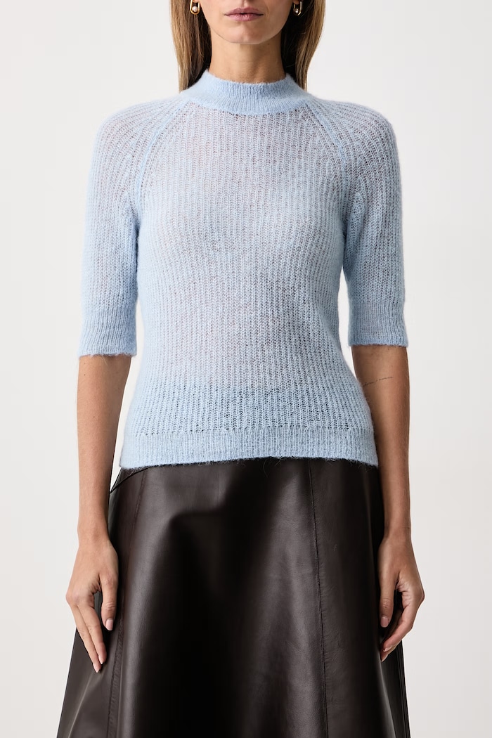 Sweter damski z wełną Fewe BOSS 50564437 niebieski