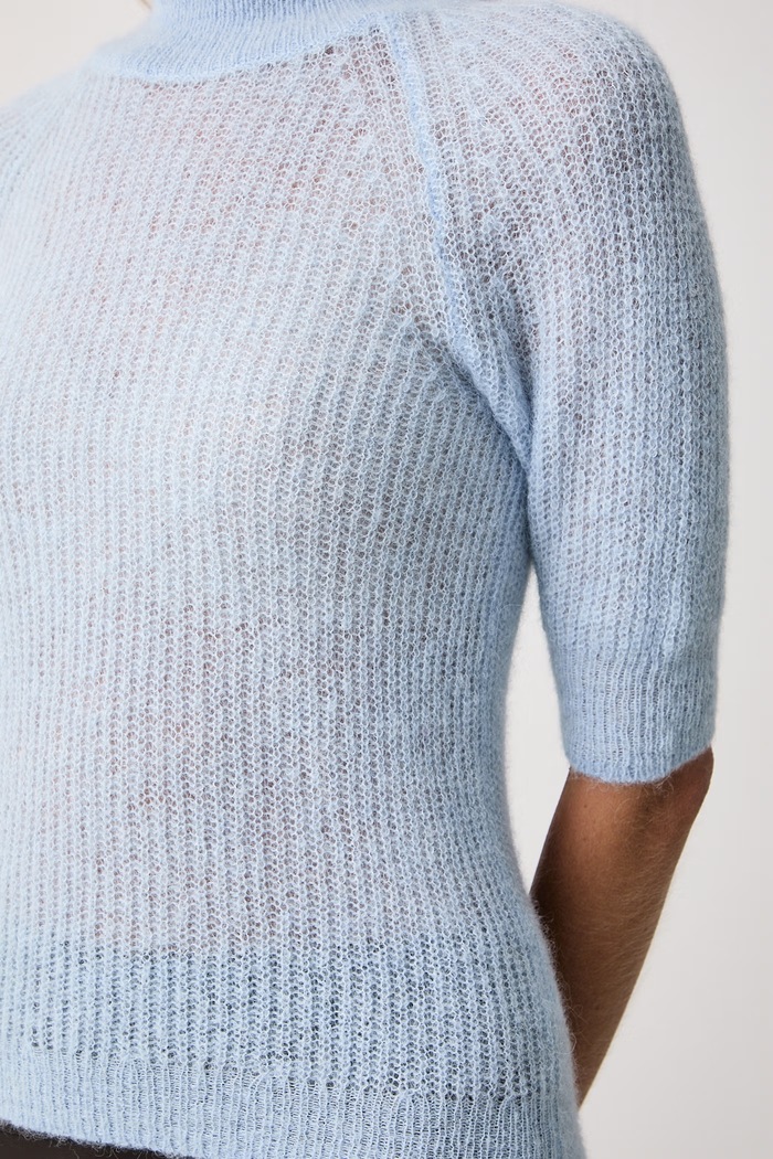 Sweter damski z wełną Fewe BOSS niebieski 50564437