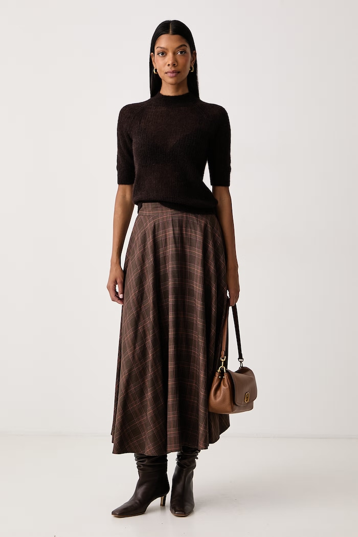 BOSS Sweter damski z wełną Fewe 50564437 brązowy AW26