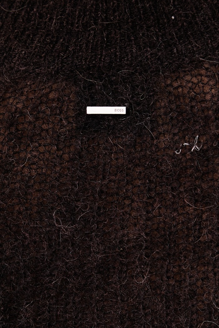 Sweter damski z wełną Fewe BOSS brązowy 50564437