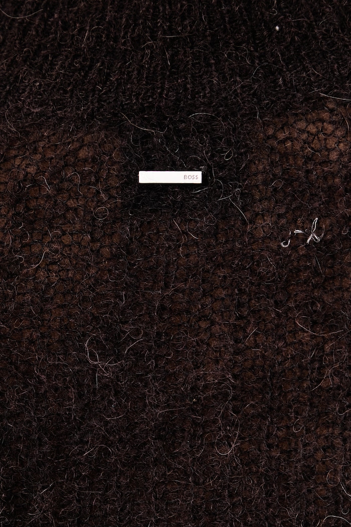 Sweter damski z wełną Fewe BOSS brązowy 50564437