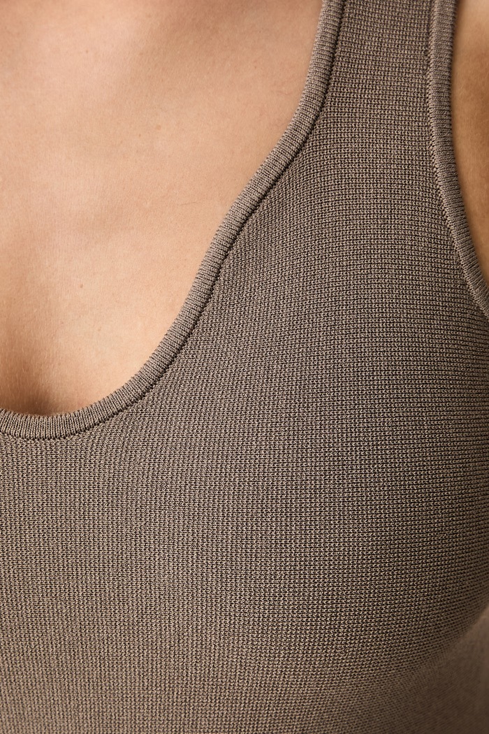 BOSS top swetrowy damski z wiskozą Fiorini 50563397 brązowy