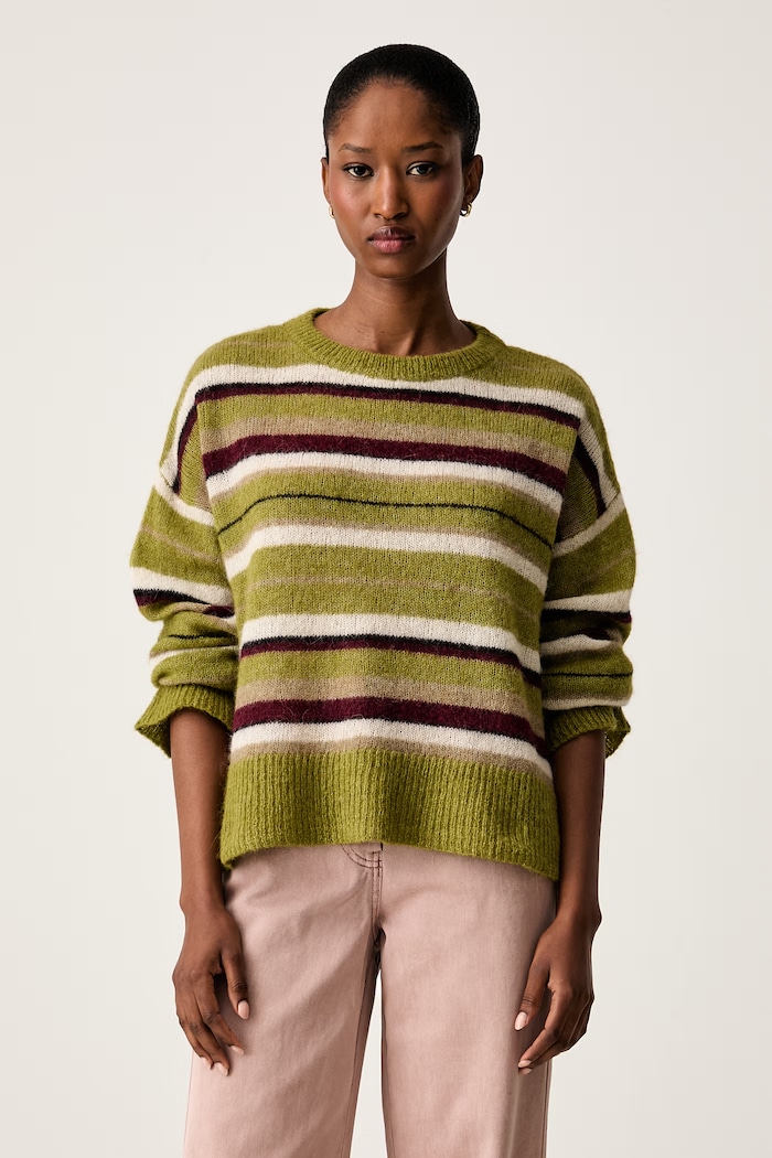 BOSS Orange sweter damski z wełną C_Fraiesy zielony 50567041