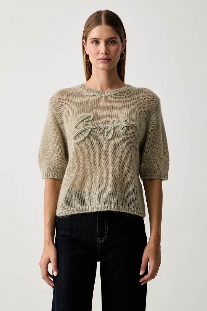 BOSS Orange sweter damski z wełną C_Farezza zielony 50566480