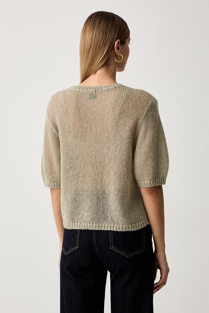 Odzież BOSS Orange sweter damski z wełną C_Farezza 50566480 zielony