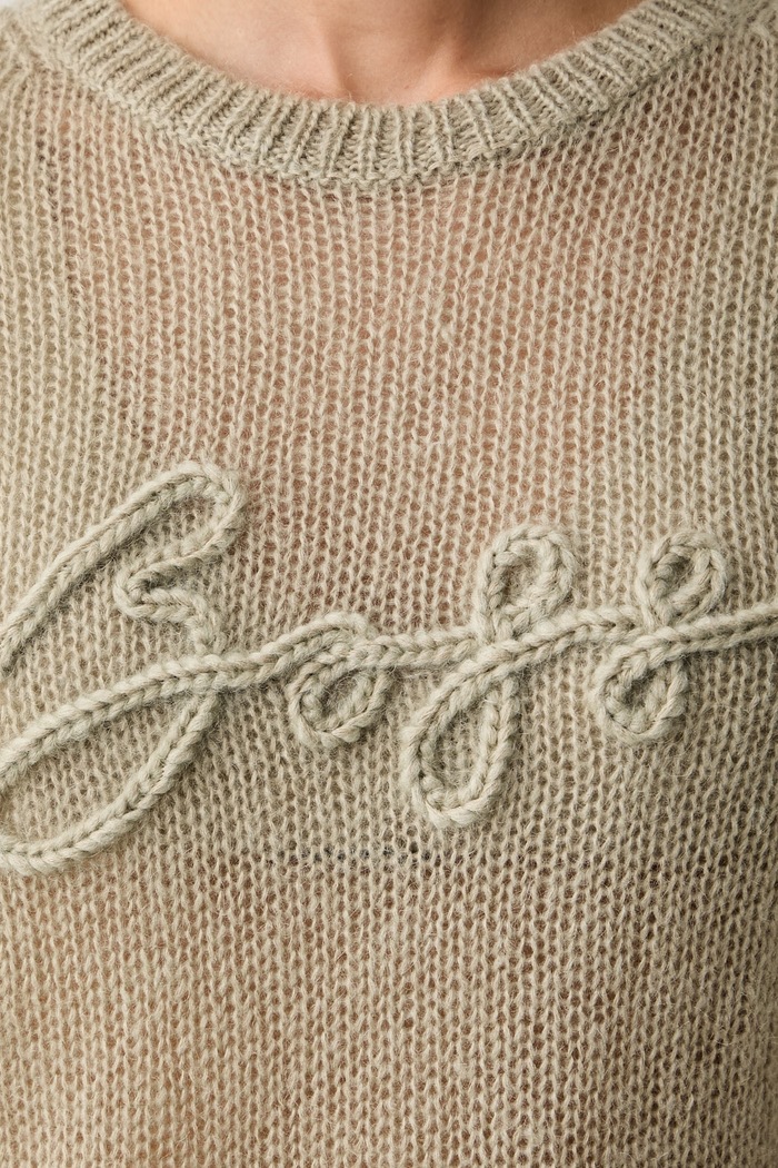 BOSS Orange sweter damski z wełną C_Farezza 50566480 zielony