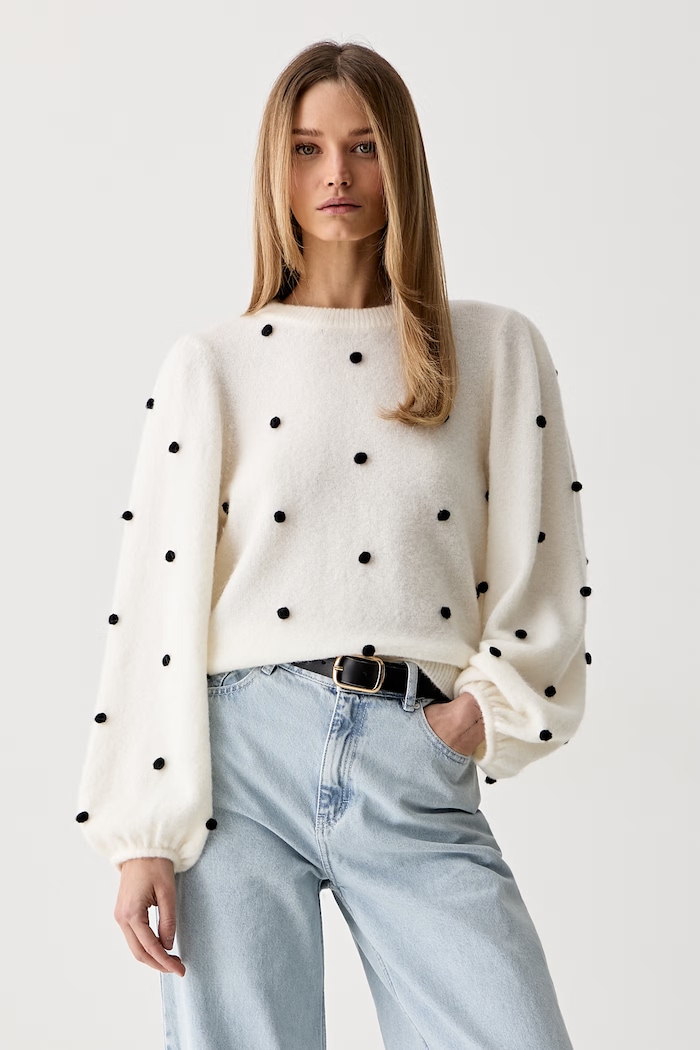 Gestuz sweter damski z wełną GZalpha beżowy 10911407