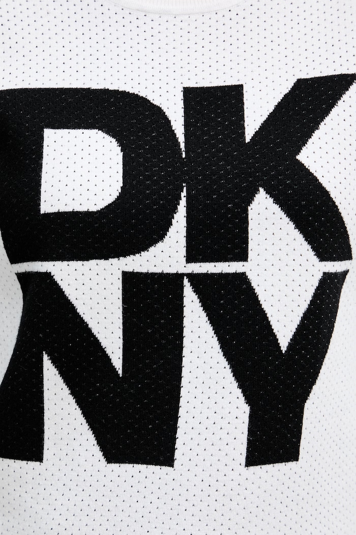DKNY sweter damski z wiskozy P5MSAY12 biały