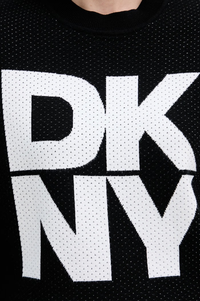 DKNY sveter dámsky s viskózou P5MSAY12 čierna