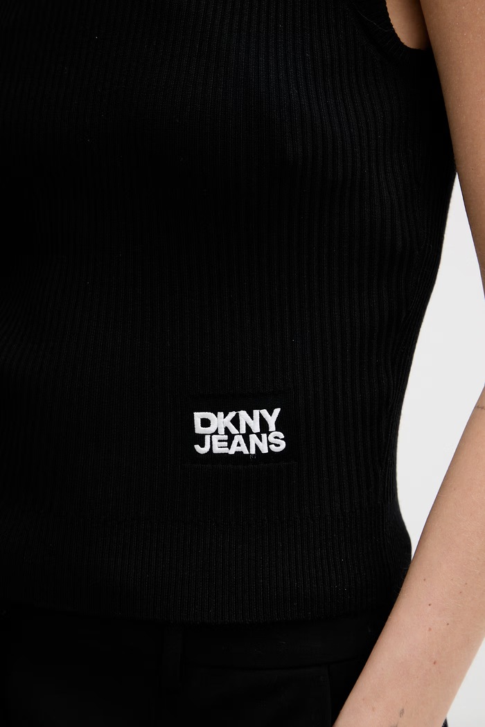 DKNY top swetrowy damski DJ6R0495 czarny