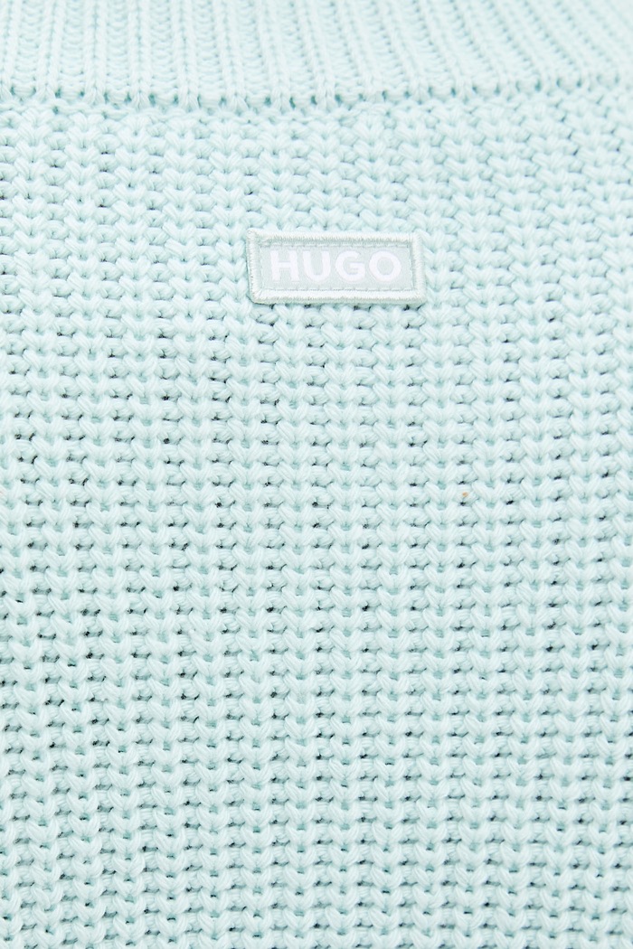 HUGO Blue πουλόβερ γυναικείο με βαμβάκι Slogerya_B 50565449 τιρκουάζ