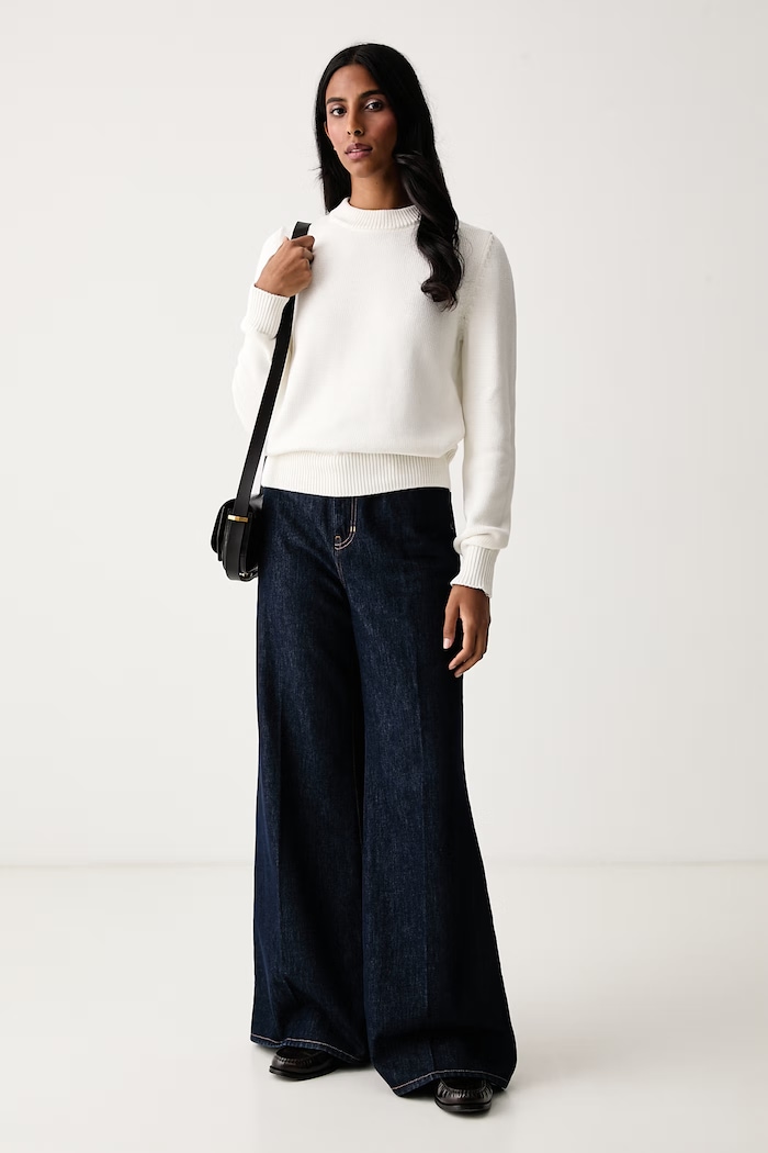 HUGO Blue Светр жіночий бавовняний Saje_B 50564300 бежевий AW26