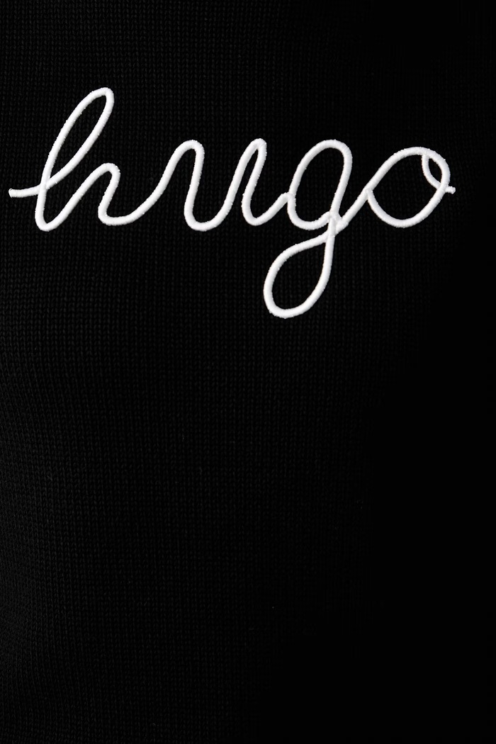 HUGO Blue пуловер дамски от памук Saje_B 50564300 черен