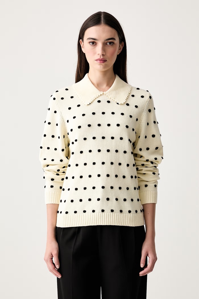 Stine Goya sweter damski z bawełną beżowy SG.PF26.K033.2386