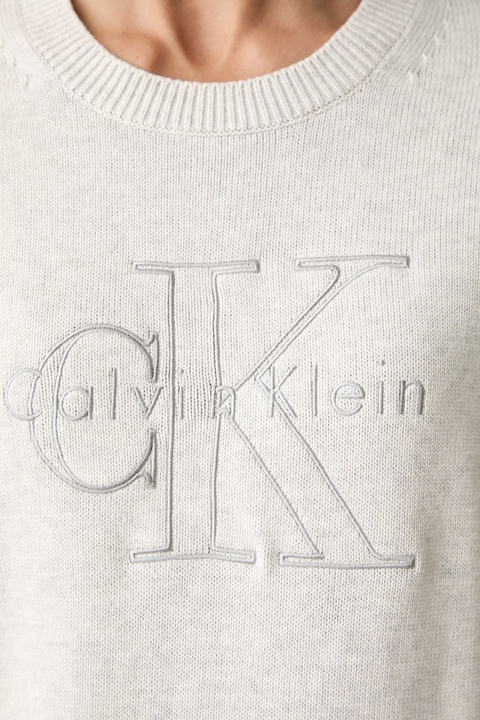 Calvin Klein Jeans pulover za žene od pamuka LV047G322G siva