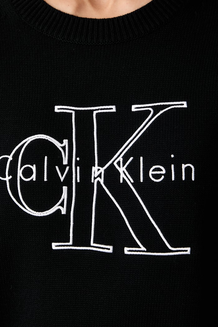 Calvin Klein Jeans pulover za žene od pamuka LV047G322G crna