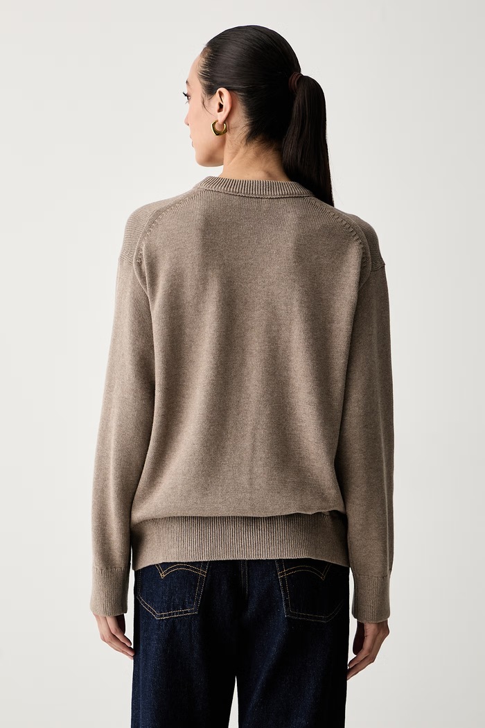 Odjeća Calvin Klein Jeans pulover za žene od pamuka LV044G313G smeđa