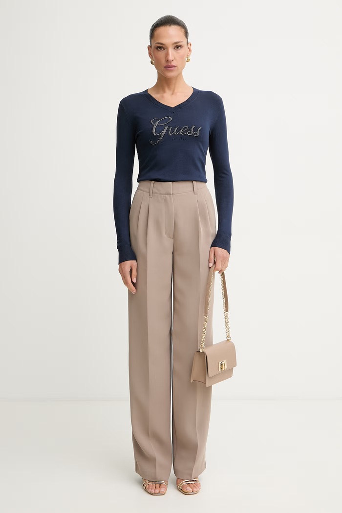 Guess pulóver női viszkózzal LENA W6YR29.Z0977 sötétkék AW26