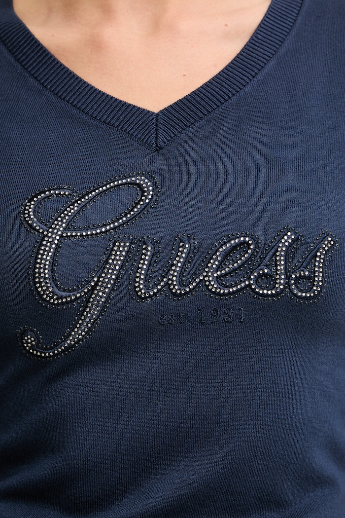Guess pulóver női viszkózzal LENA W6YR29.Z0977 sötétkék