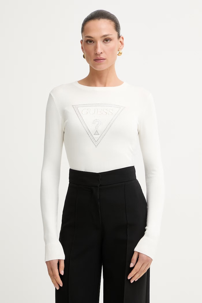 Guess pulóver női viszkózzal KATIE bézs W6YR28.Z0976