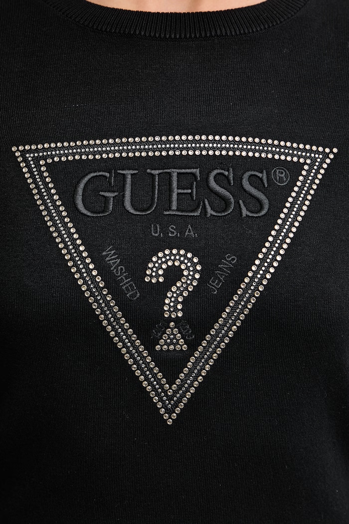 Guess pulóver női viszkózzal KATIE W6YR28.Z0976 fekete