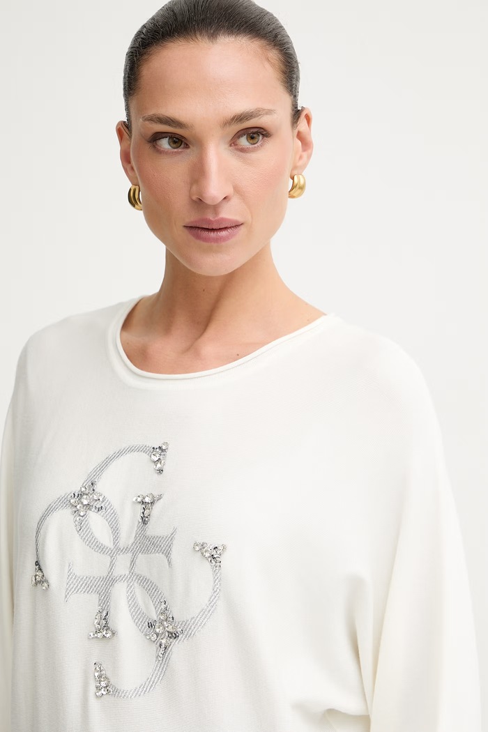 Guess pulóver női viszkózzal bézs W6YR27.Z0975
