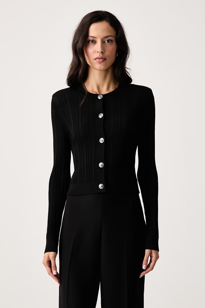 Guess Cardigan pentru femei cu vâscoză CARMEN negru W6YR26.Z0973