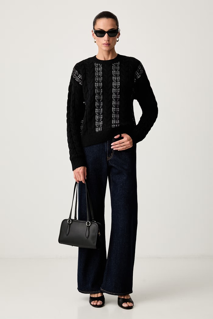 Guess sweter damski z bawełną CASSANDRA W6YR21.Z0965 czarny AW26