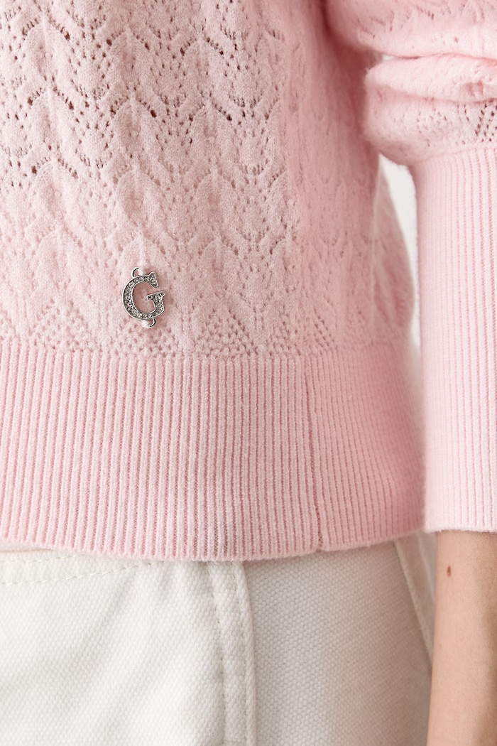 Guess cardigan pentru femei, cu vâscoză NINA W6YR14.Z0955 roz