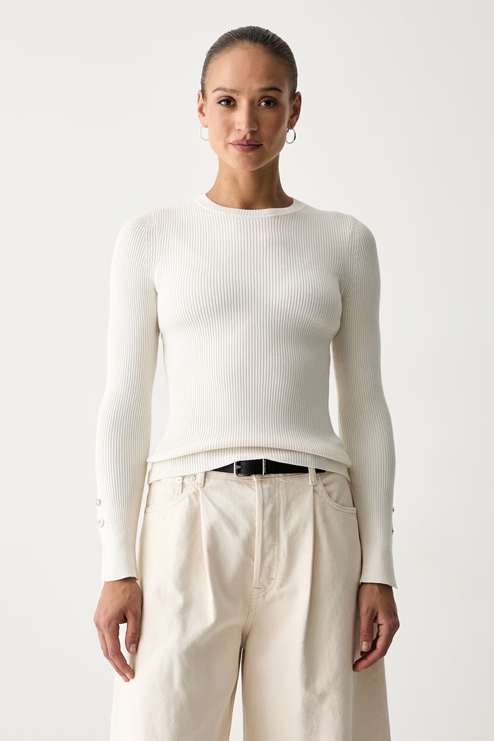 Guess sweter damski z wiskozą ELLIE beżowy W6YR09.Z0948