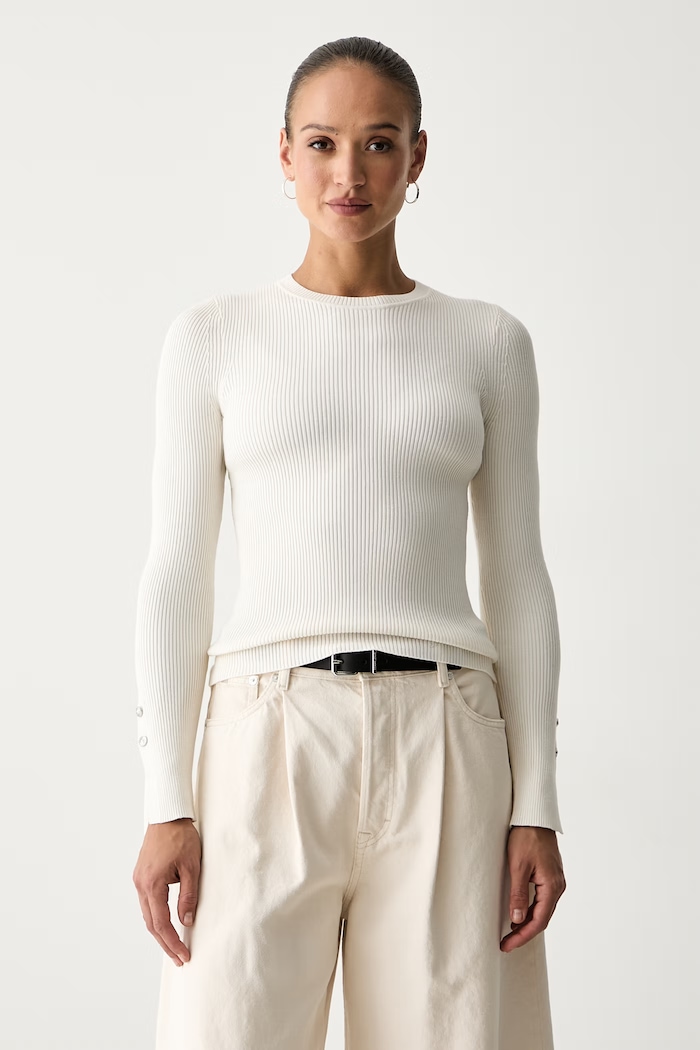 Guess sweter damski z wiskozą ELLIE beżowy W6YR09.Z0948
