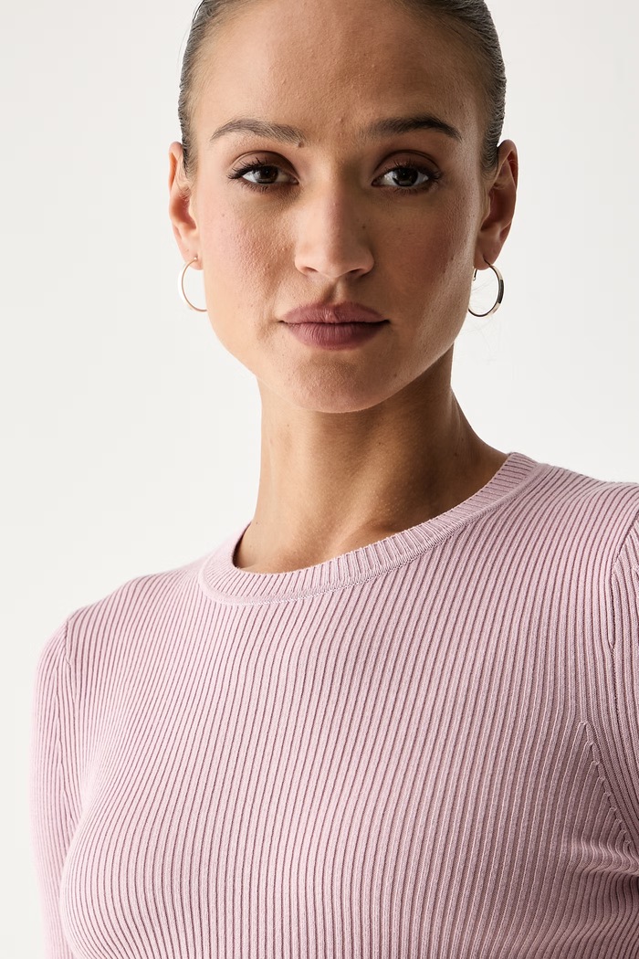Guess sweter damski z wiskozą ELLIE różowy W6YR09.Z0948