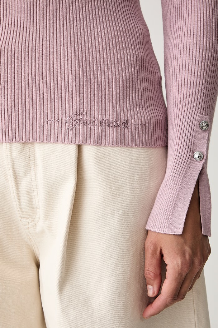 Guess sweter damski z wiskozą ELLIE W6YR09.Z0948 różowy
